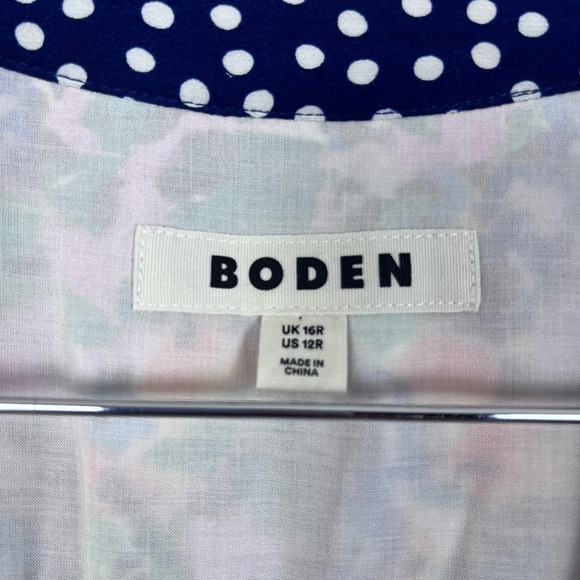 Boden Elsa Midi Tea Floral Dress w/ Pockets Women 12R (K685) - Picture 8 of 11